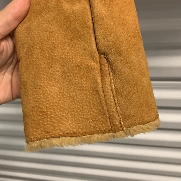 Winlit Faux Suede Western Jacket Women’s Small Brown Faux Fur Trim Vintage Style - Picture 5 of 13